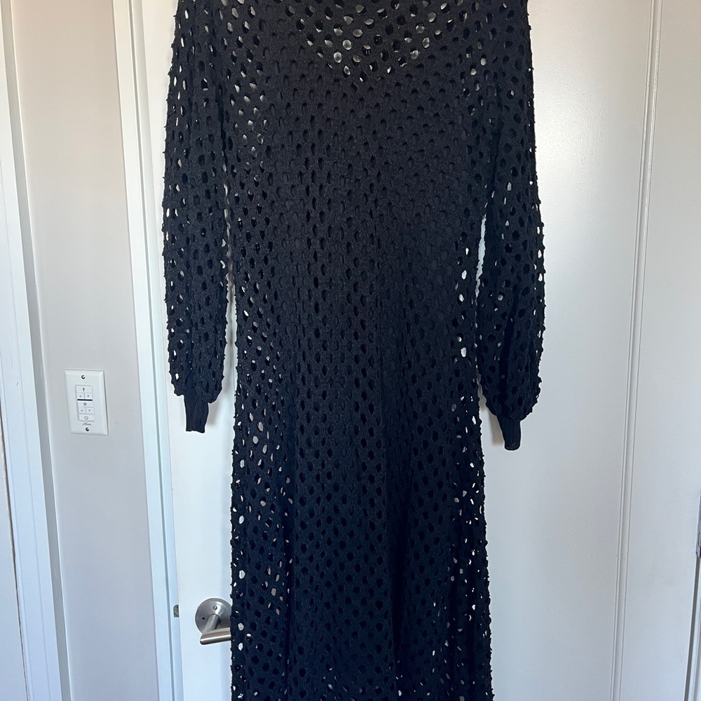 Zara Black Crochet Dress
